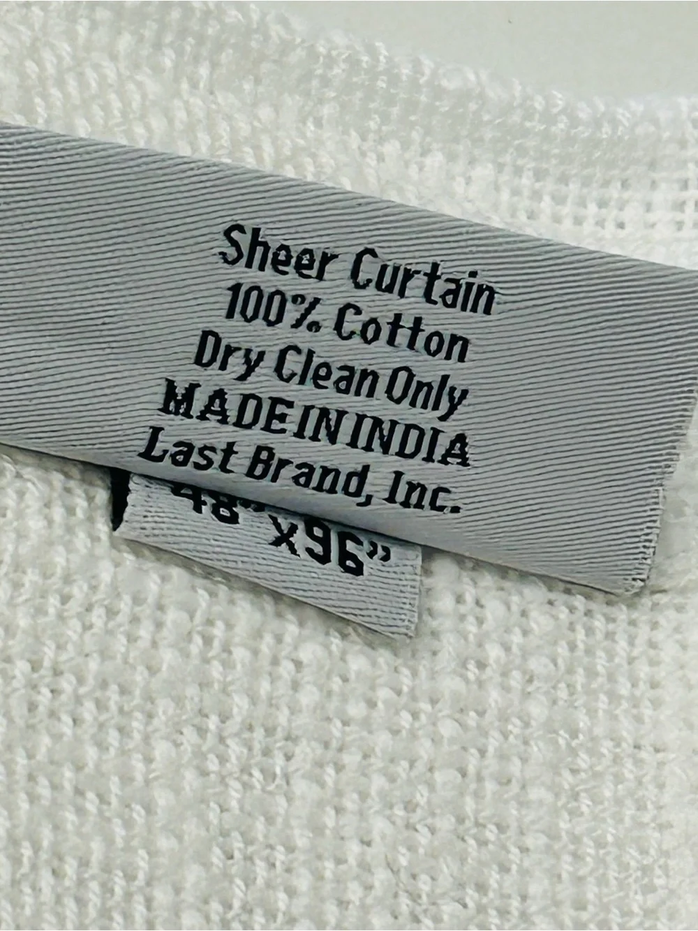 NWOT QUINCE Set Of 2 48x96 Cotton Sheer Curtains White 0081